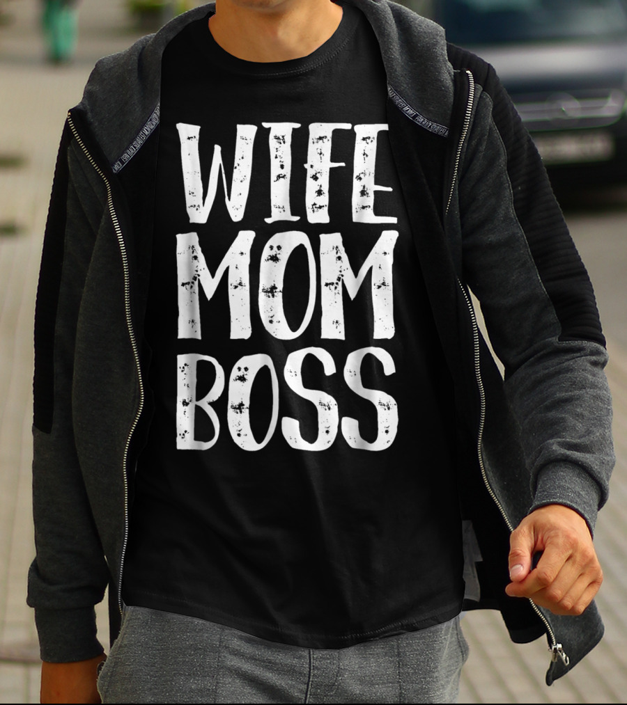 Wife Mom Boss Funny Letters Summer T-Shirt