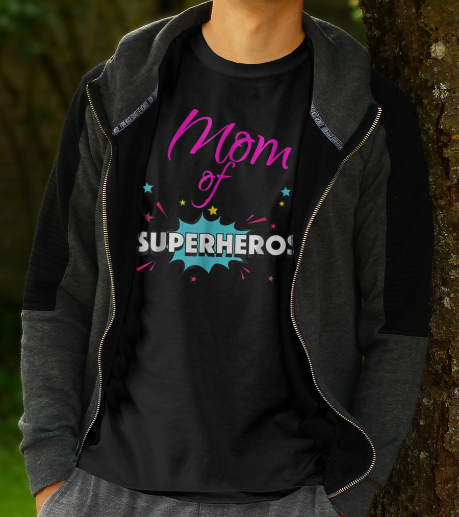 Mom Of Superheros Fun Cute Women T-Shirt