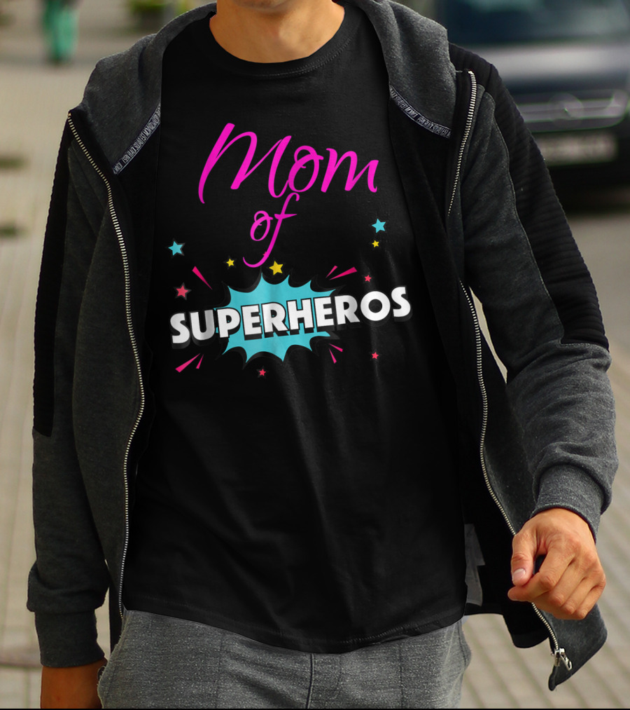 Mom Of Superheros Fun Cute Women T-Shirt
