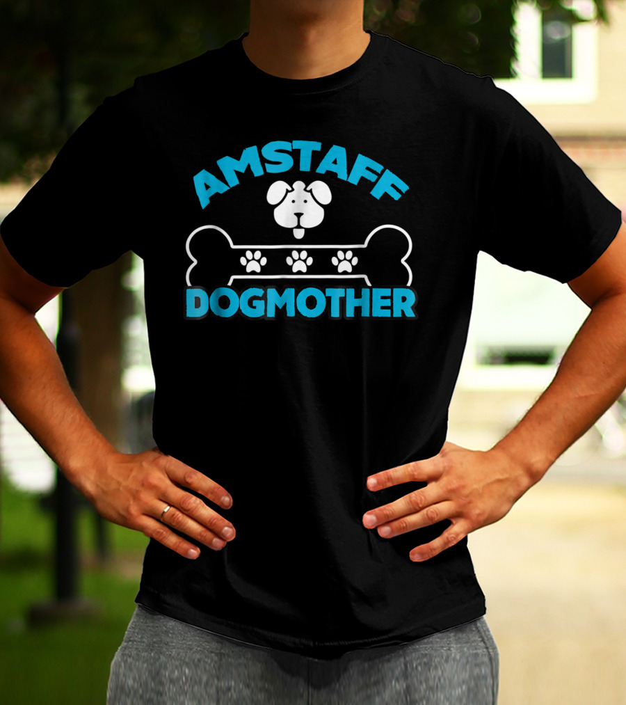 Amstaff Dogmother Bone And Paws T-Shirt