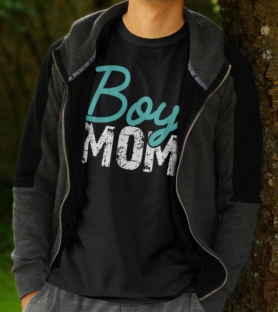 Boy Mom Mother Of Boy Gift For Womens Mom Of Boy T-Shirt