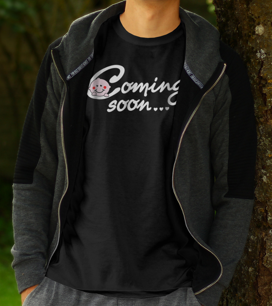 Coming Soon Baby Loading Mom To Be Cute Baby Face And Heart T-Shirt