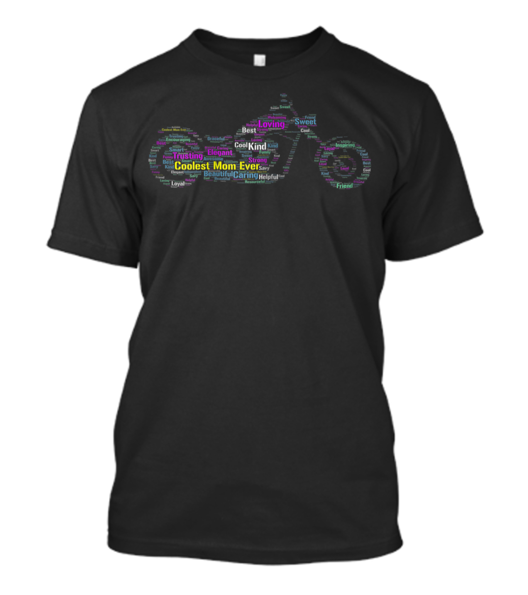 Coolest Mom Ever Elegant Loving Beautiful Motorcycle Birthday T-Shirt