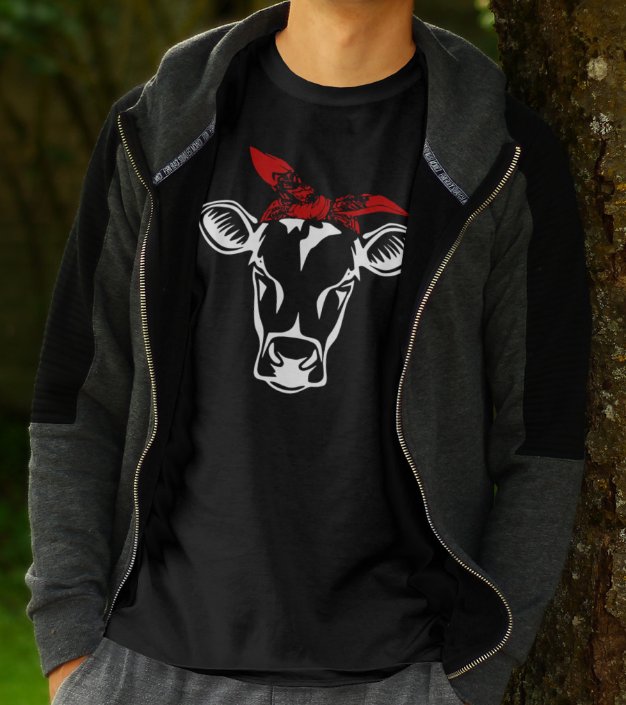Cow With Red Bandana Heifer Farm T-Shirt