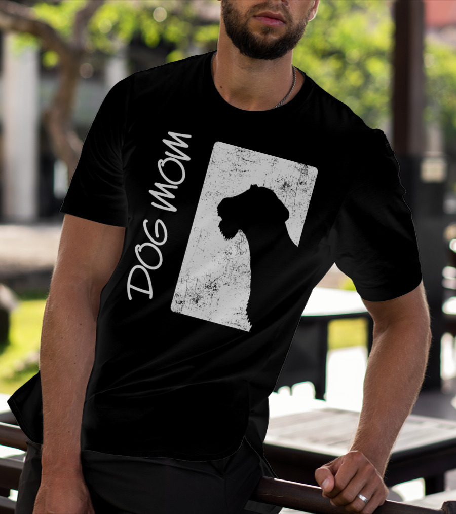 Dog Mom Airedale Terrier Silhouette S72 T-Shirt