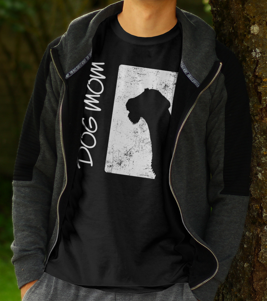 Dog Mom Airedale Terrier Silhouette S72 T-Shirt