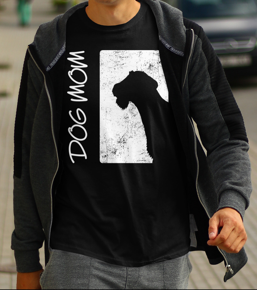 Dog Mom Airedale Terrier Silhouette S72 T-Shirt