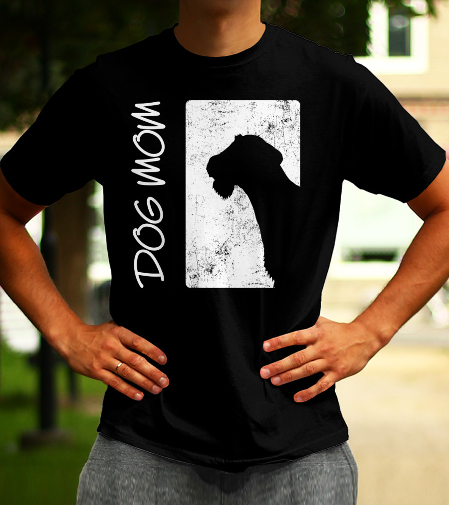 Dog Mom Airedale Terrier Silhouette S72 T-Shirt