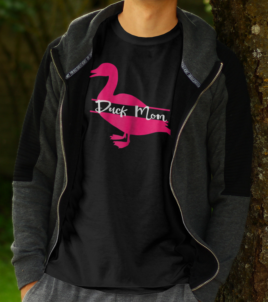 Duck Mom Rouen Pekin Duck Pink T-Shirt