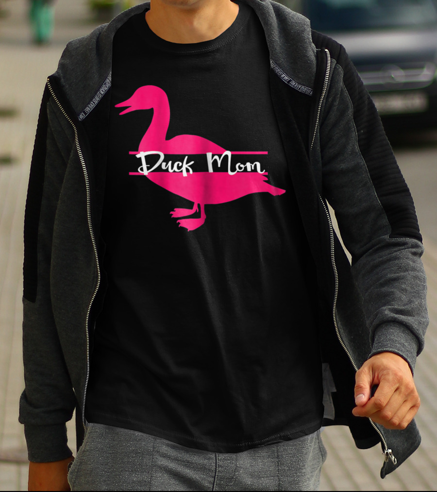 Duck Mom Rouen Pekin Duck Pink T-Shirt