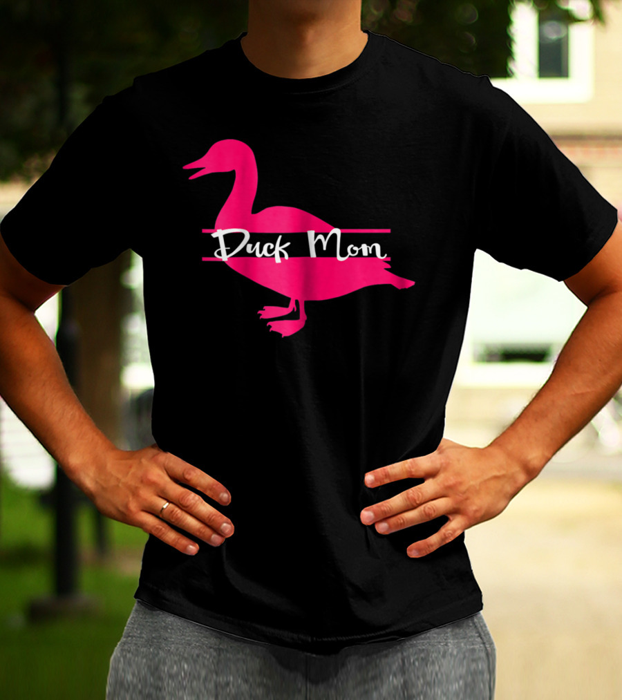 Duck Mom Rouen Pekin Duck Pink T-Shirt