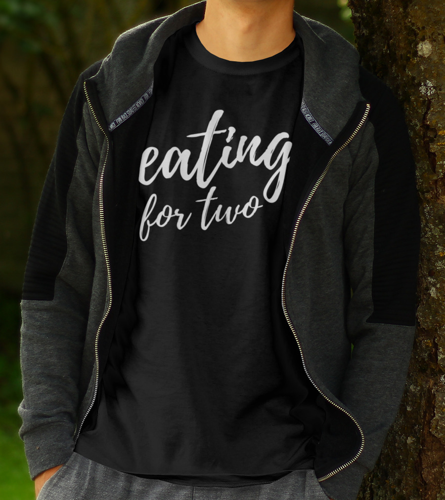 Eating For Two Drinking For Three Couples Shirt Pregnancy Announcement T-Shirt