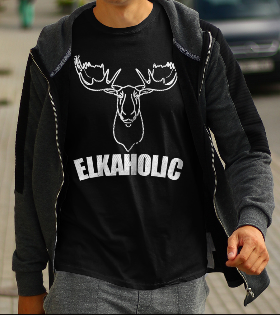 Elkaholic Funny Elk Hunting Mom Hunter46 T-Shirt