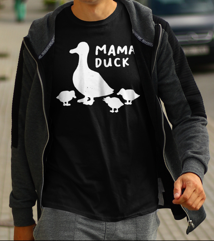 Mama Duck And Duckling Babies Funny Mother Of 361 T-Shirt
