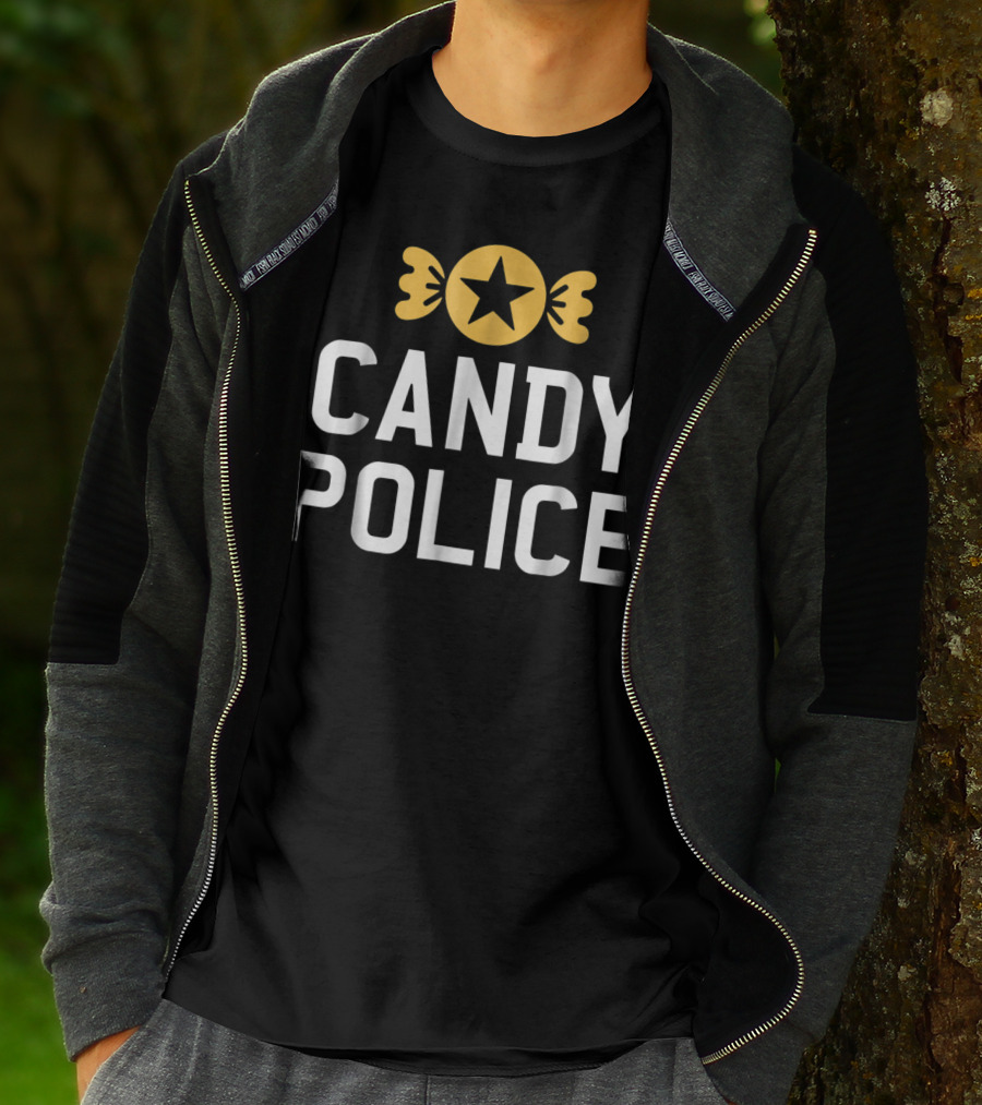 Candy Police Star Badge Halloween Funny T-Shirt