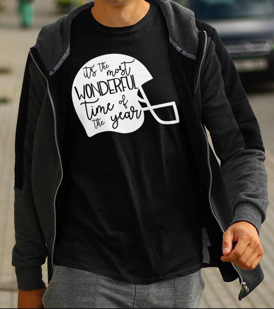 It's The Most Wonderful Time Of The Year Football Helmet Mom Mama Fan4 T-Shirt