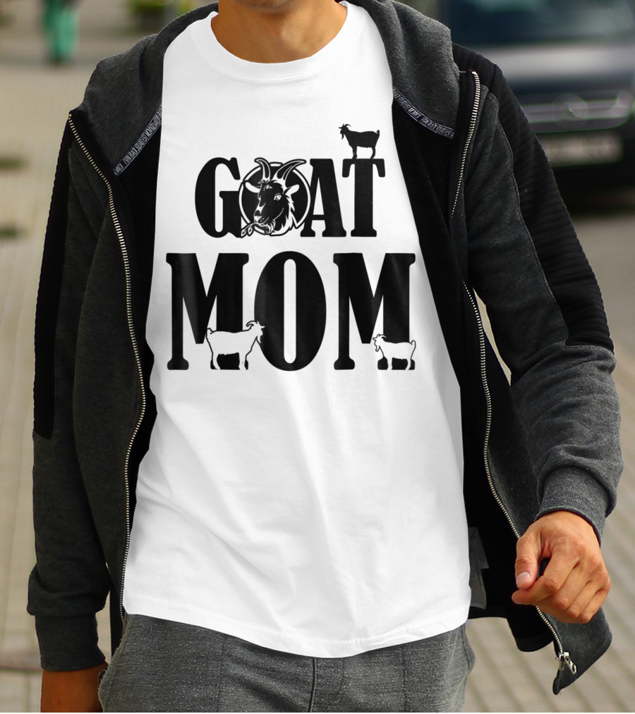 Proud Goat Mom With Cute Goat And Goat T-Shirt