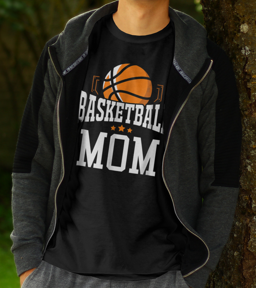 Basketball Mom Stars Hoop Sport T-Shirt