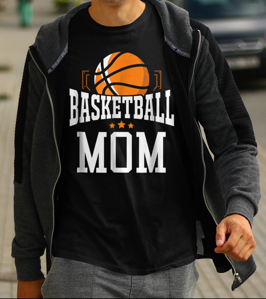 Basketball Mom Stars Hoop Sport T-Shirt