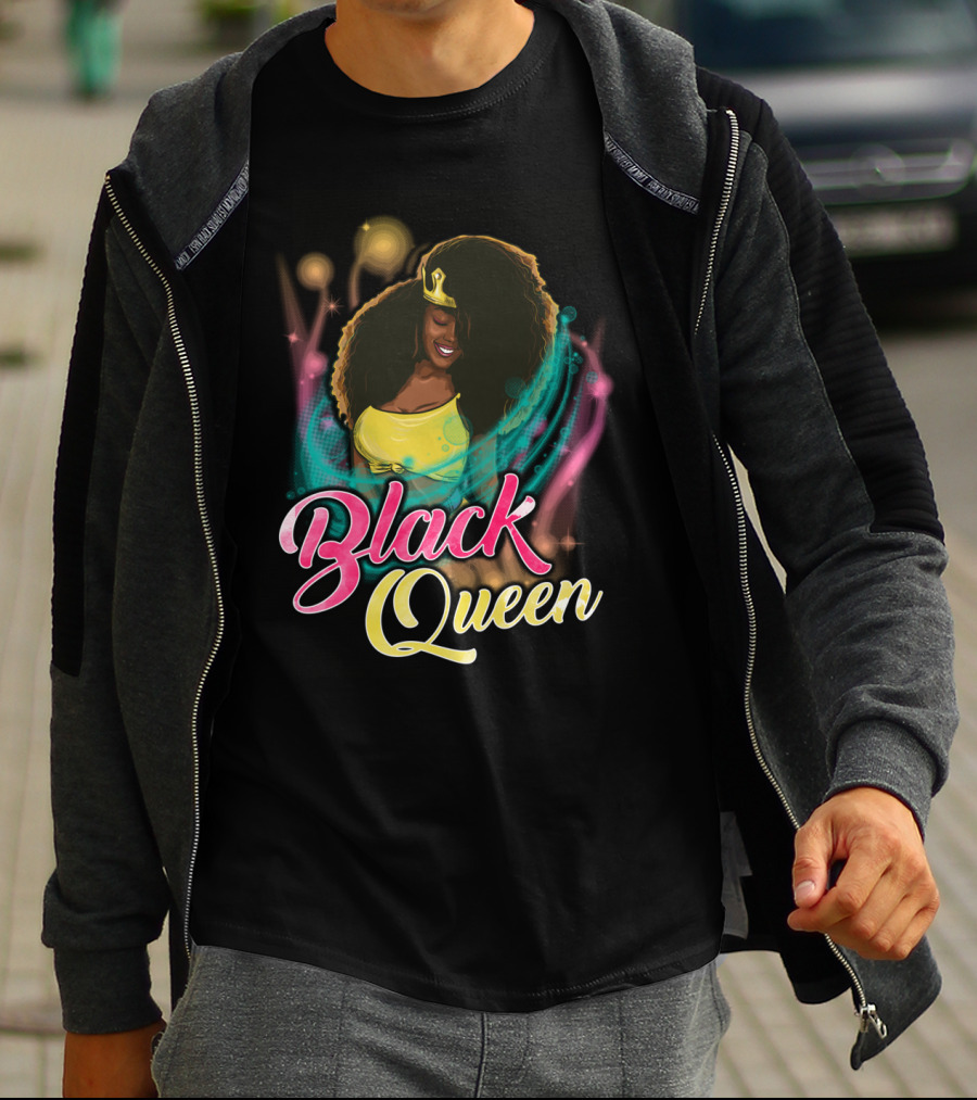 Black Queen Beautiful Afro Diva Mom Wife African9 T-Shirt