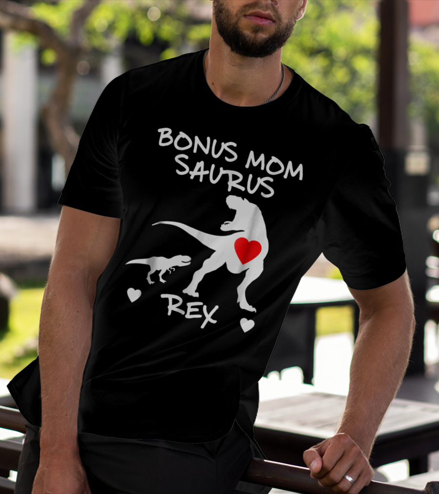 BONUS MOM SAURUS REX DINOSAUR HEARTS T-Shirt
