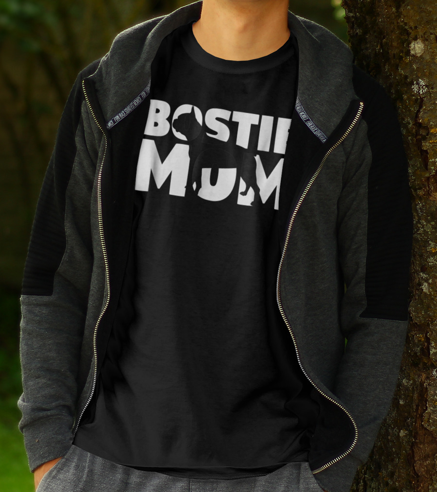 Bostie Mom Boston Terrier Dog Mom T-Shirt