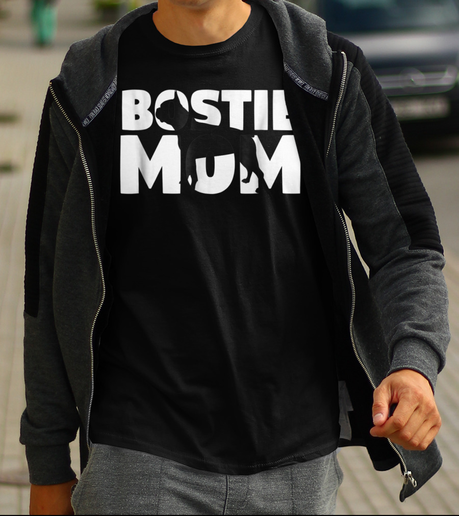 Bostie Mom Boston Terrier Dog Mom T-Shirt