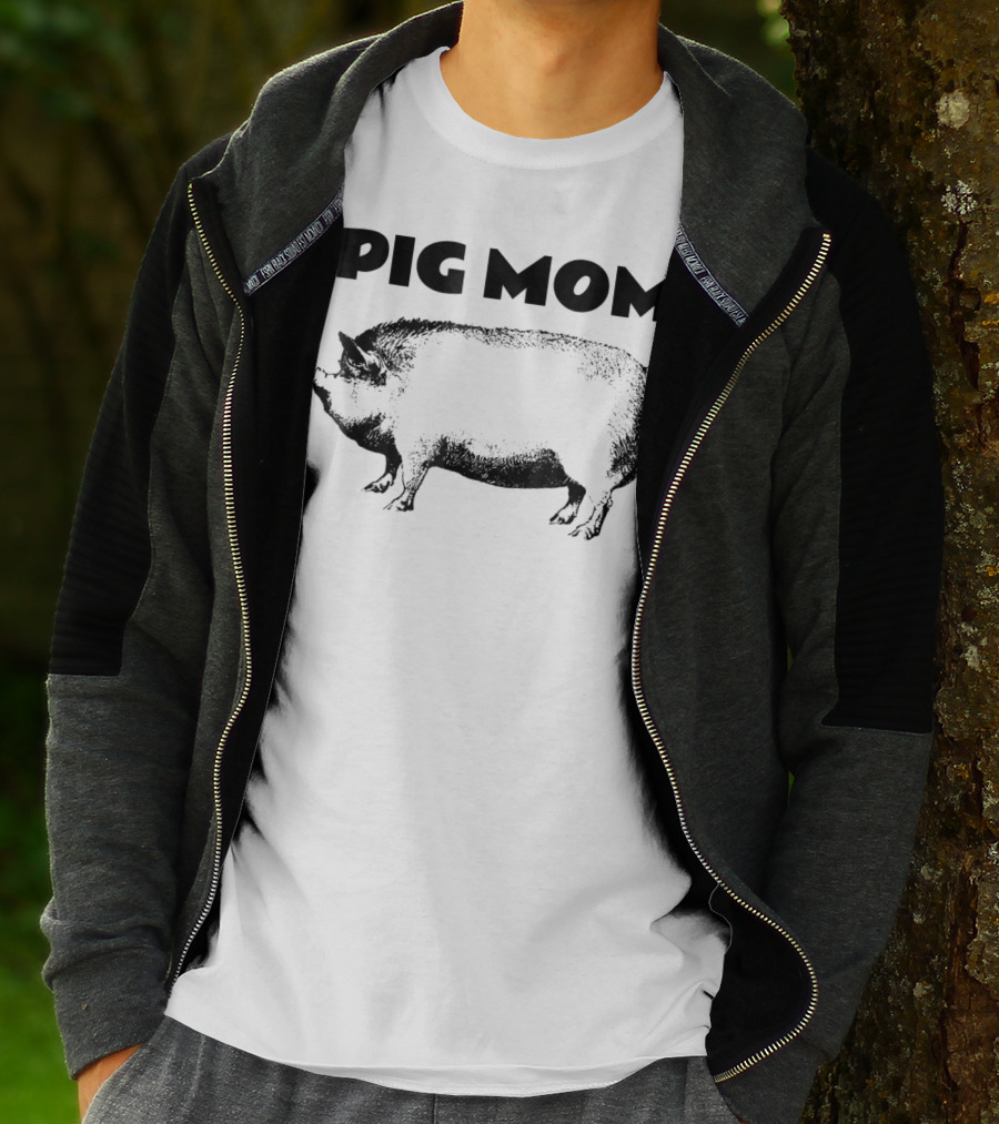 Cute Pot Belly Pig PIG MOM Pig Lovers T-Shirt