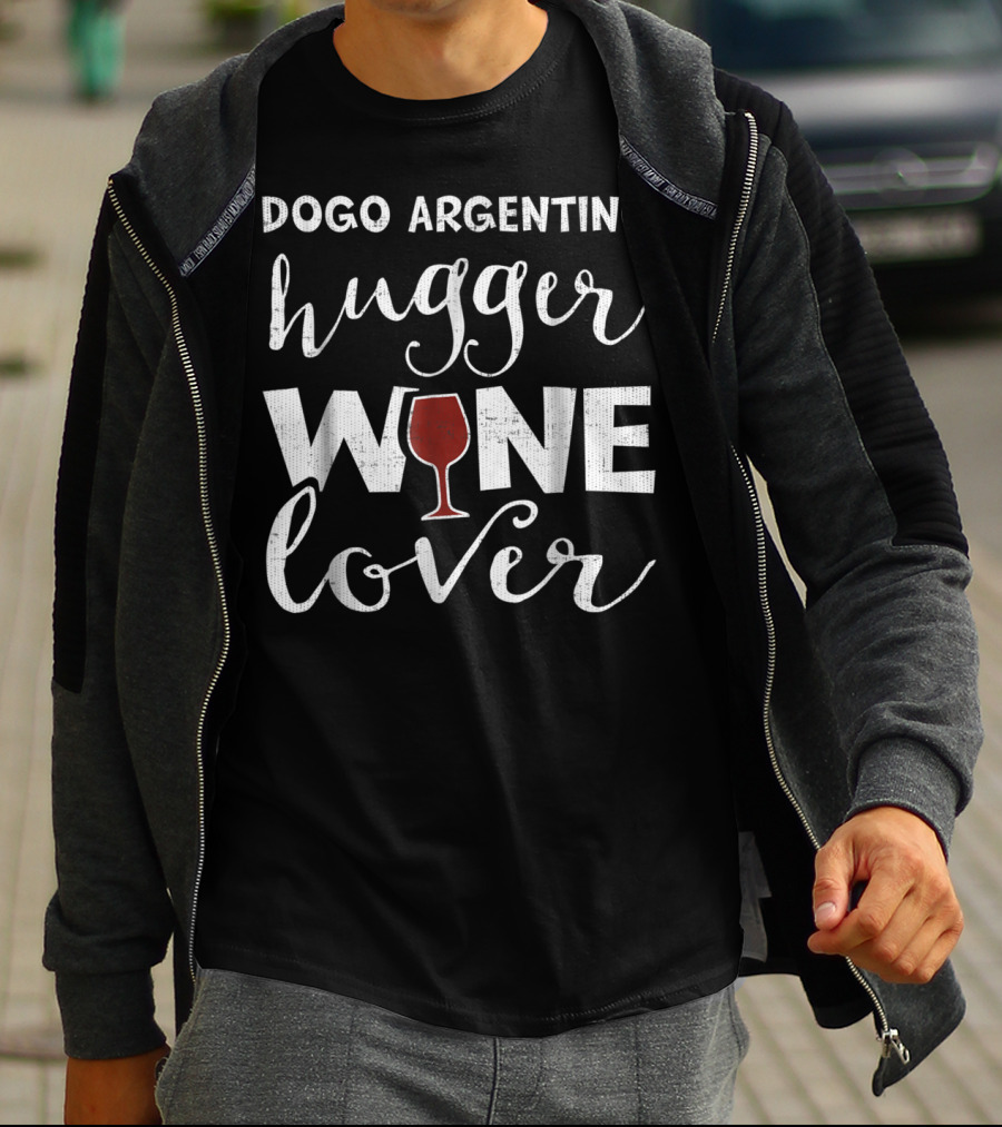 Dogo Argentino Hugger Wine Lover T-Shirt