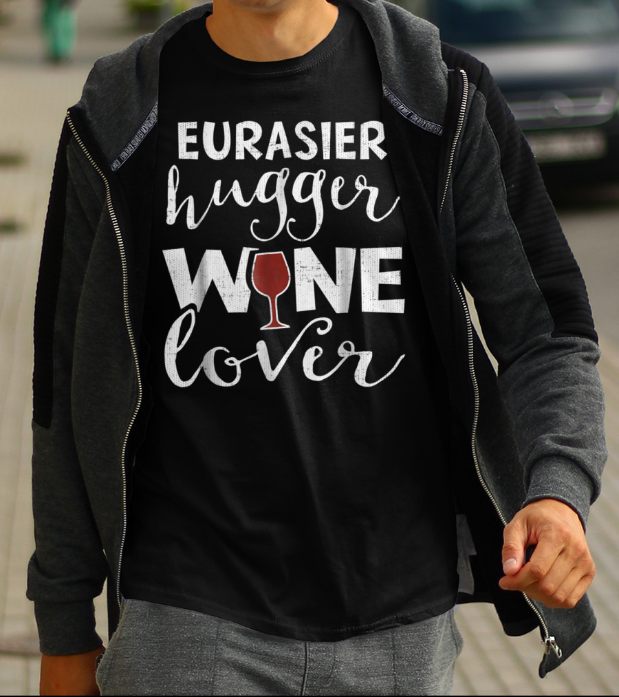 Eurasier Hugger Wine Lover Funny Men Dog4 T-Shirt