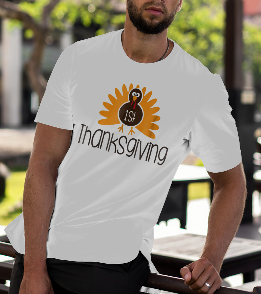 1st Thanksgiving Turkey Pregnant Baby T-Shirt