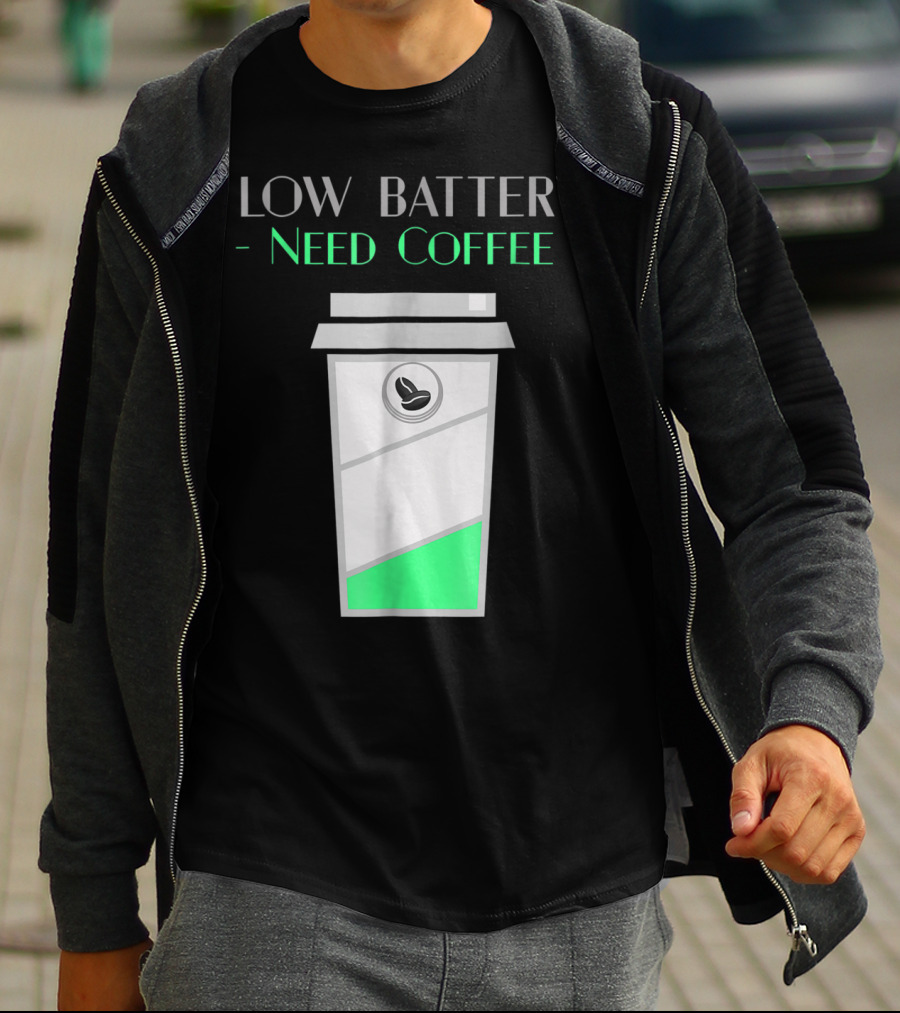 Low Battery Need Coffee Women Mom5 Coffee Cup T-Shirt