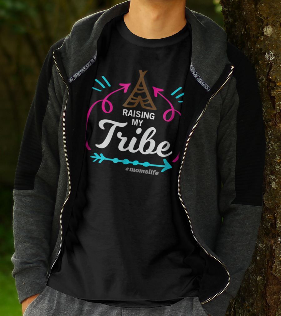 Raising My Tribe Teepee Arrows Momslife T-Shirt