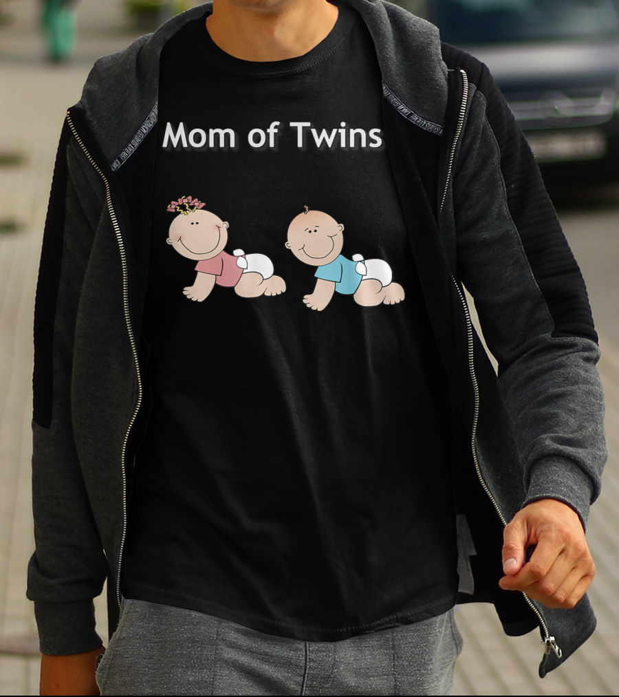 Mom Of Twins One Girl One Boy T-Shirt
