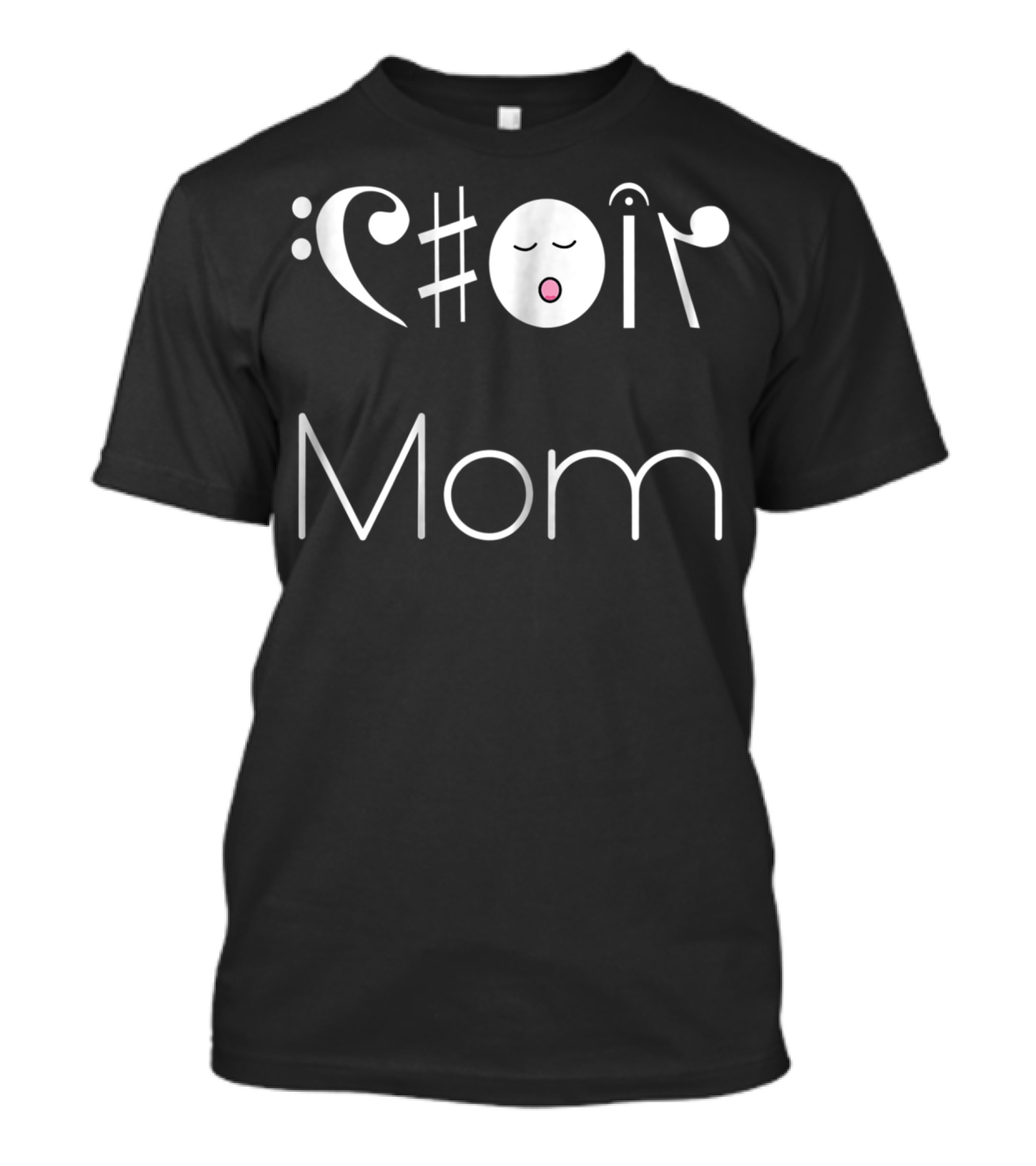 Choir Mom Music Notes Animated Text T-Shirt
