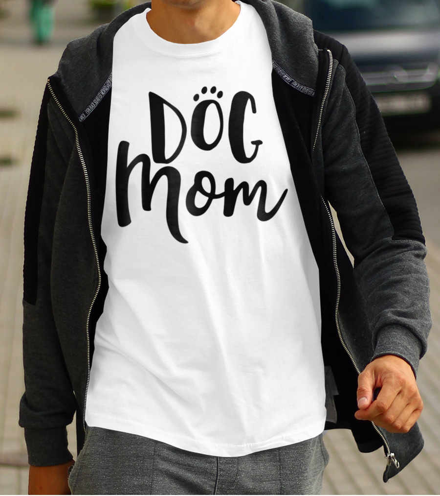 Dog Mom Womens Cute Paw Print Top9 T-Shirt