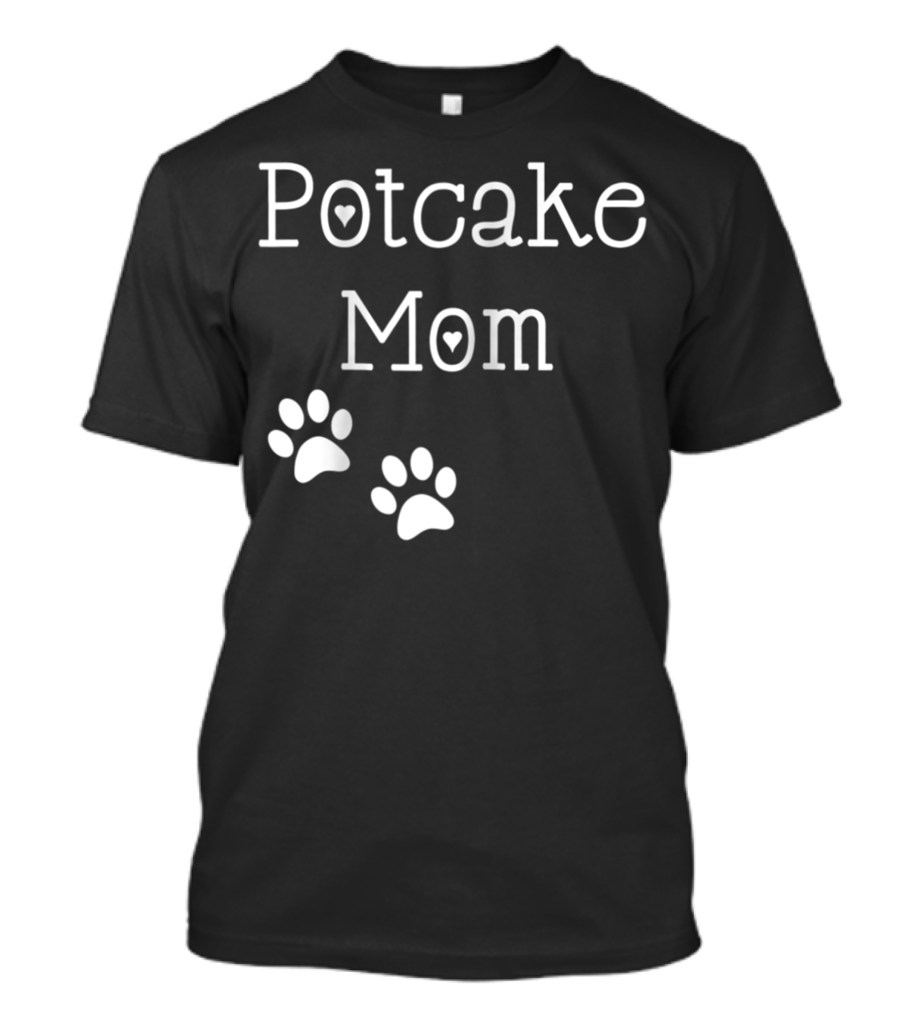 Potcake Mom Paw Print Heart T-Shirt