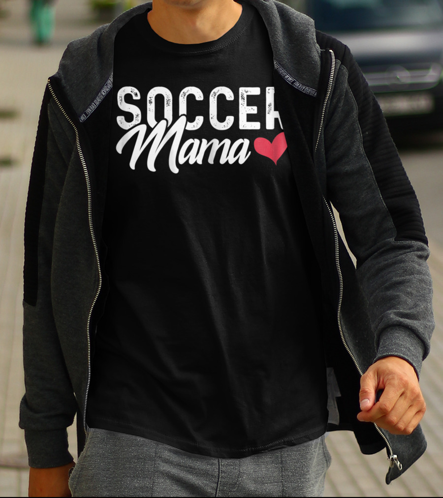Soccer Mama Heart Football Mom T-Shirt