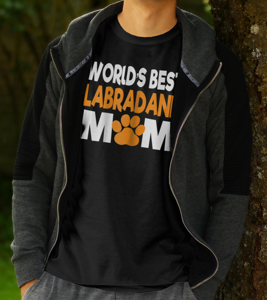 Worlds Best Labradane Mom Paw Prints T-Shirt