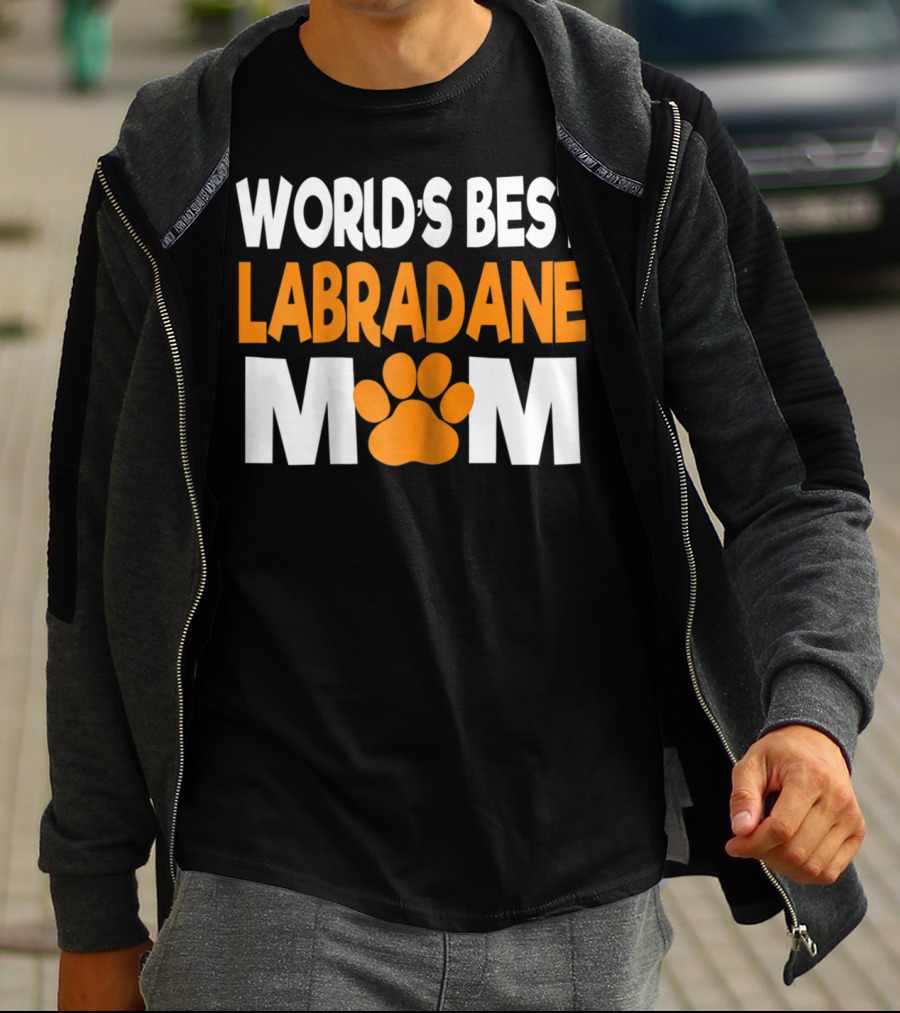 Worlds Best Labradane Mom Paw Prints T-Shirt