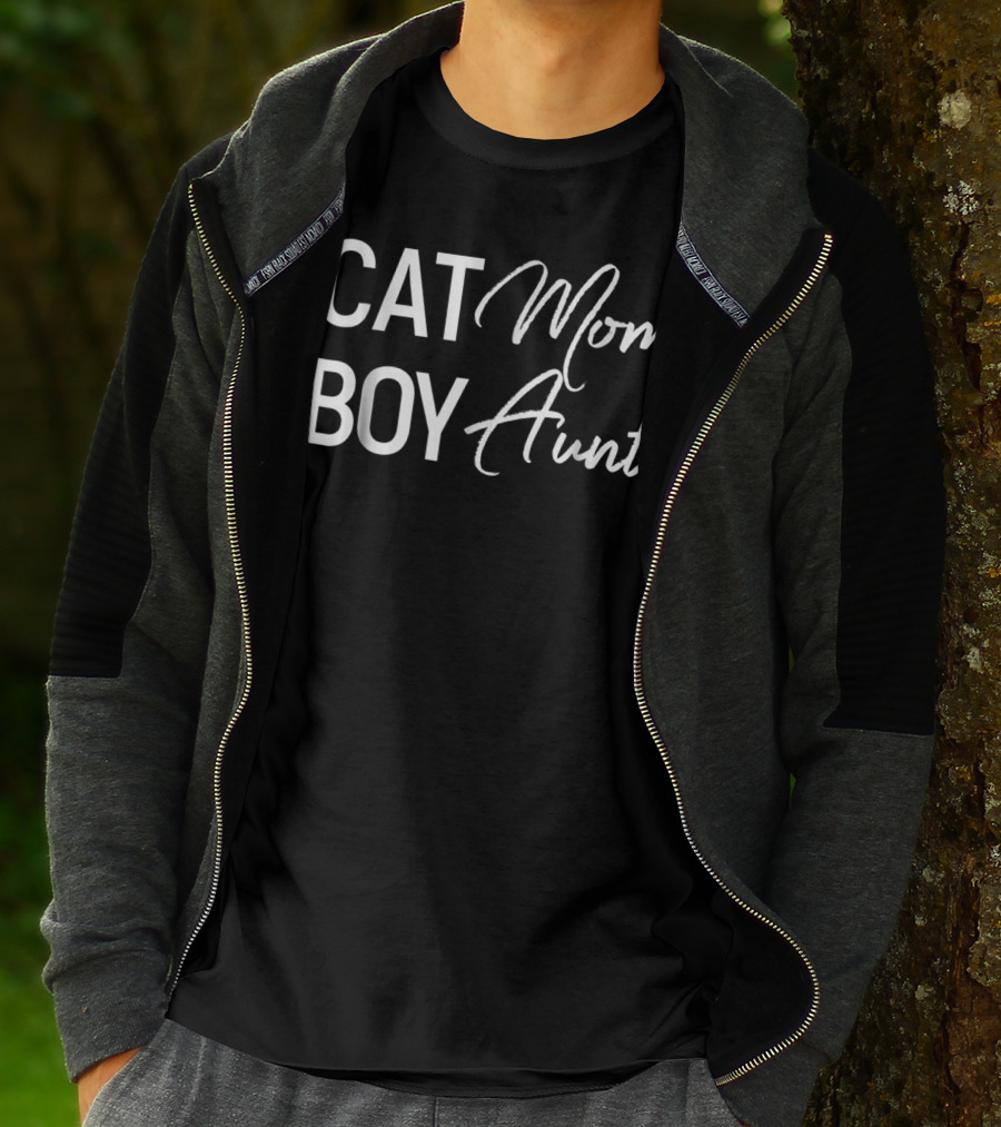 Cat Mom Boy Aunt T-Shirt