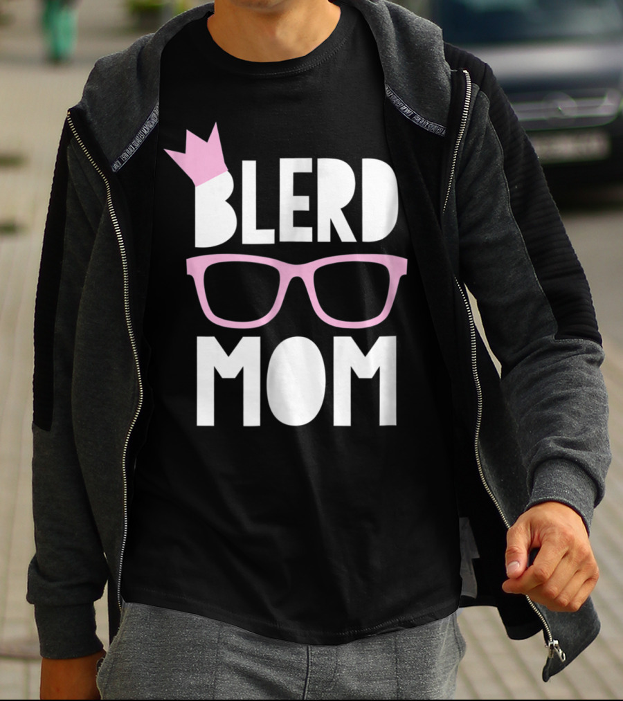 Blerd Mom Geeky Glasses Black Nerd Mom Crown T-Shirt