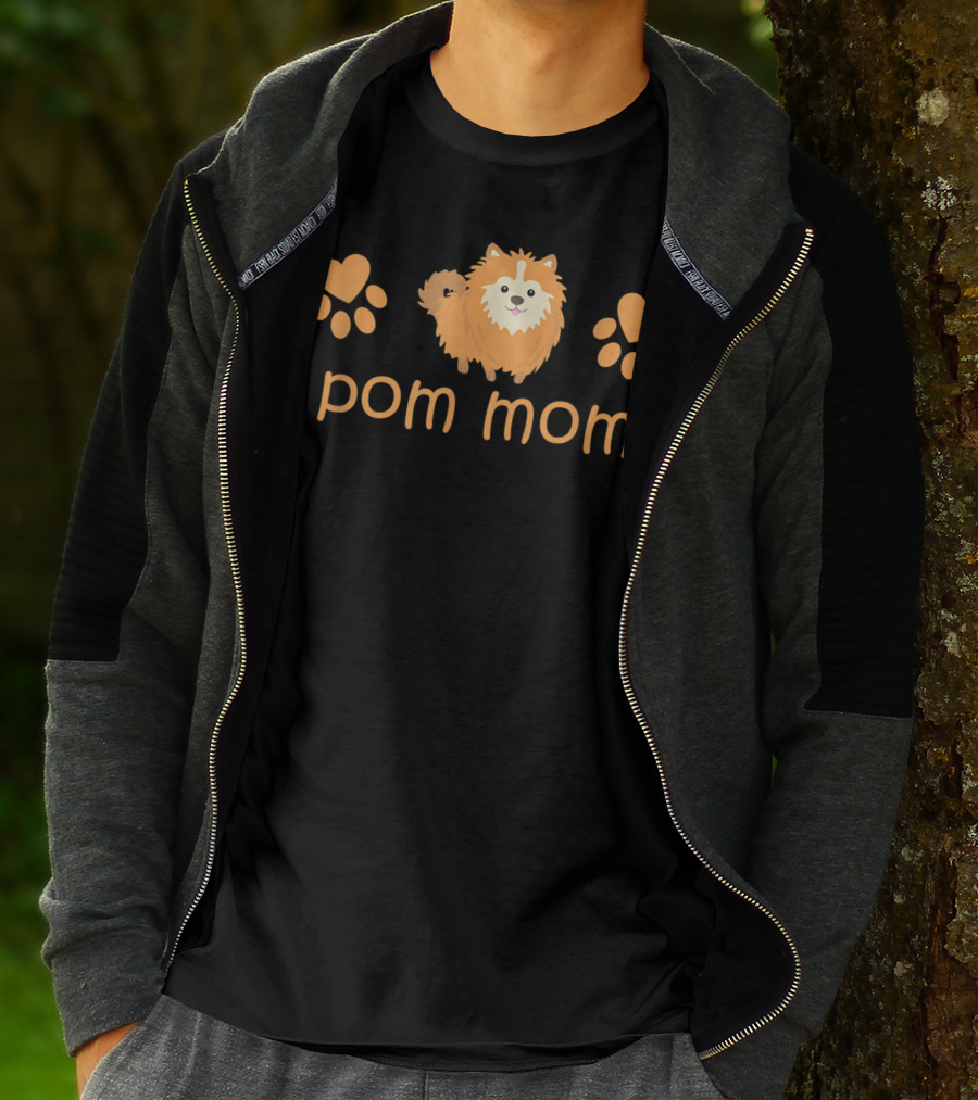 Pom Mom Cute Funny Pomeranian For Lovers T-Shirt