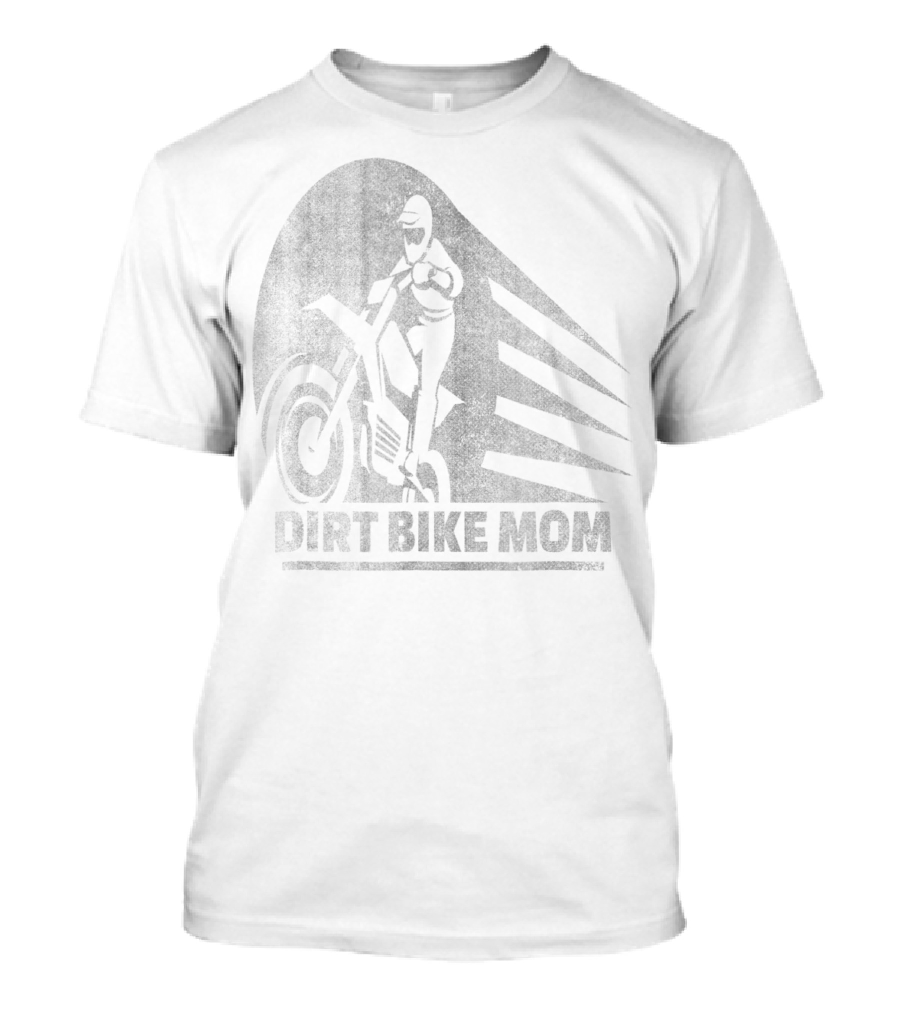 Dirt Bike Mom Vintage Worn Distressed Look Motorcycle Rider T-Shirt