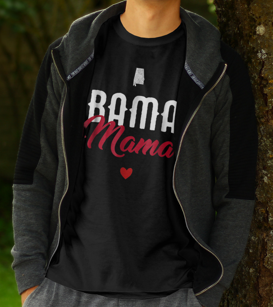 Bama Mama Best Alabama Mom Native Heart T-Shirt