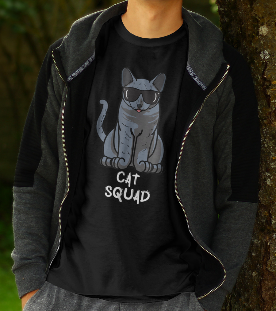 Cat Squad Blue Squad Cat Mom Lover T-Shirt
