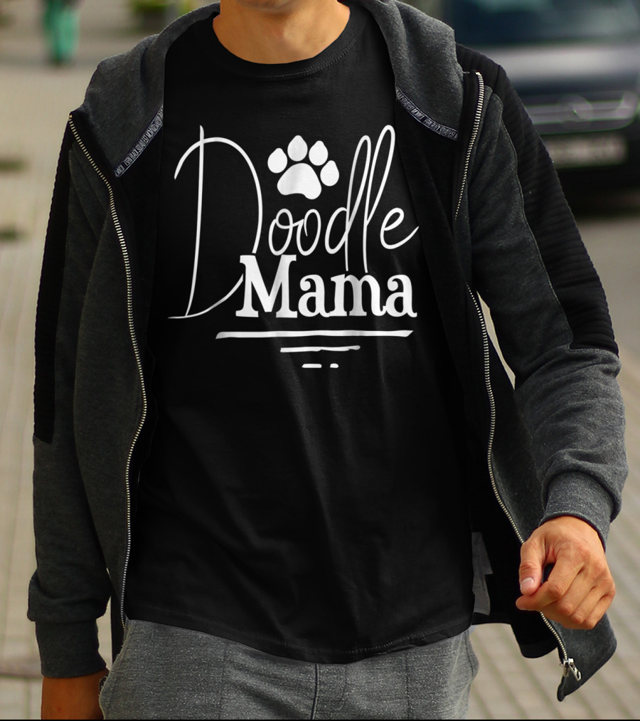 Doodle Mama Cute GoldenDoodle Labradoodle Paw Prints T-Shirt
