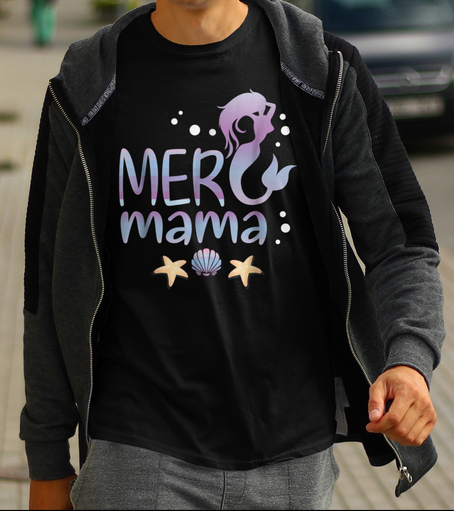 MER Mama Mermaid Birthday Party Mom T-Shirt