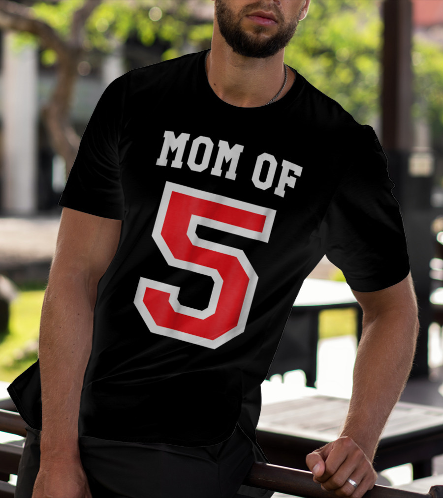 Mom Of 5 Baseball Jersey T-Shirt