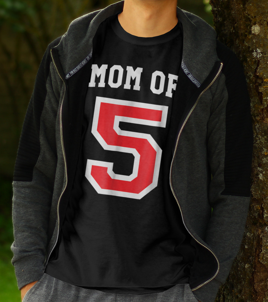 Mom Of 5 Baseball Jersey T-Shirt